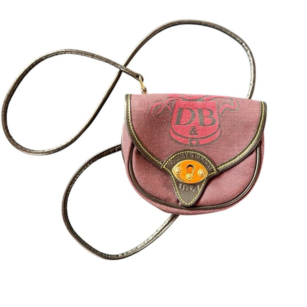 Vintage Rare Purple Dooney & Bourke Mini Cavalry Crossbody Punk Goth Bag